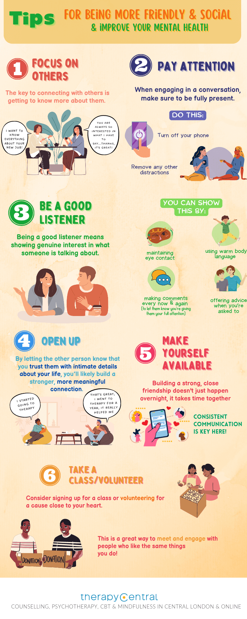 Infographic - Tips for being more friendly