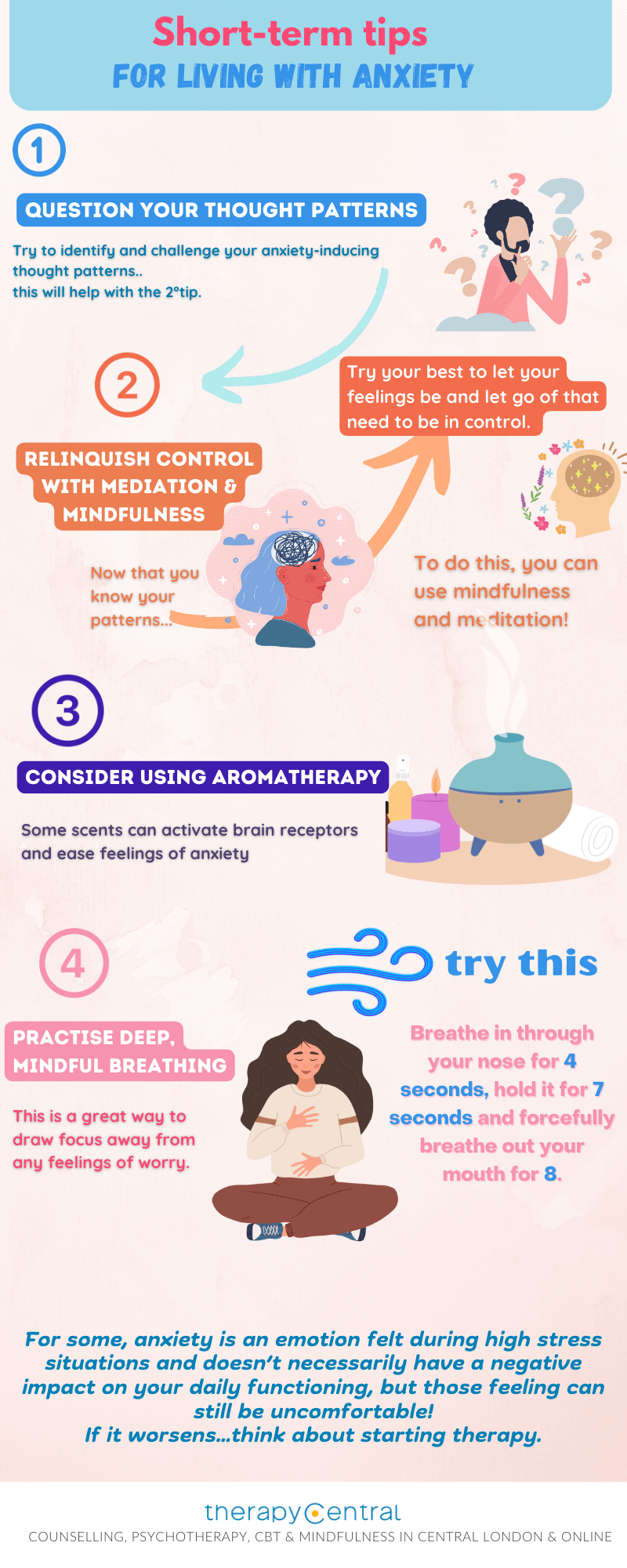 Short-term tips living with anxiety