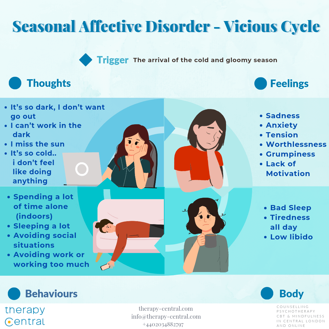 Seasonal Affective Disorder vicious cycle