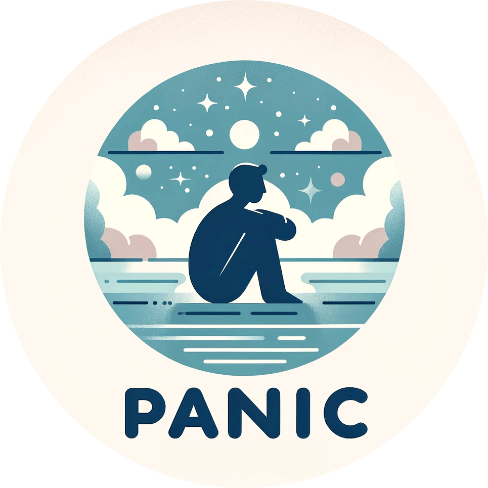 Image of a person struggling with panic