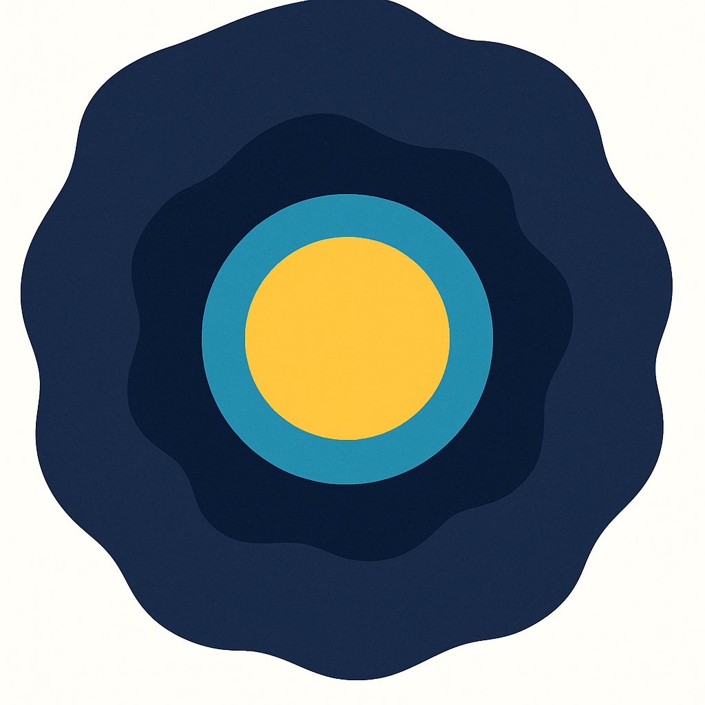 Vector art showing a shrinking circle of light surrounded by growing shadows, symbolizing avoidance limiting life's experiences.