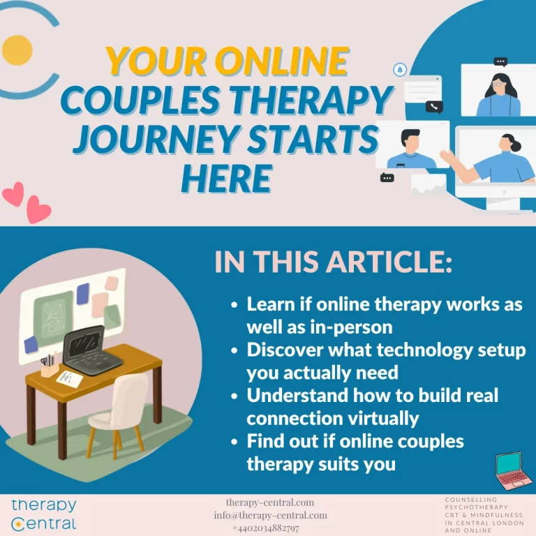 Couple starting their online therapy journey with hope and connection through virtual counselling platform