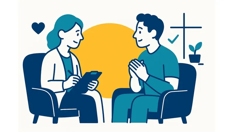 Therapist and client in consultation representing professional support for overcoming insecurity