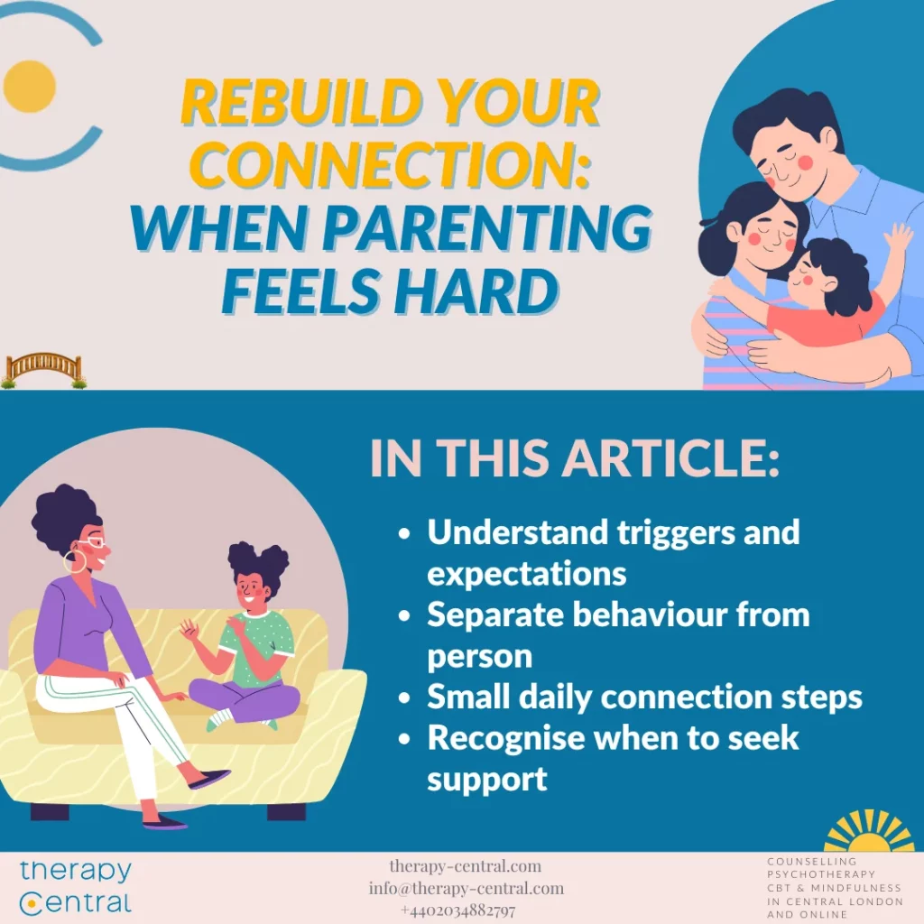 Parent and child reconnection support illustration