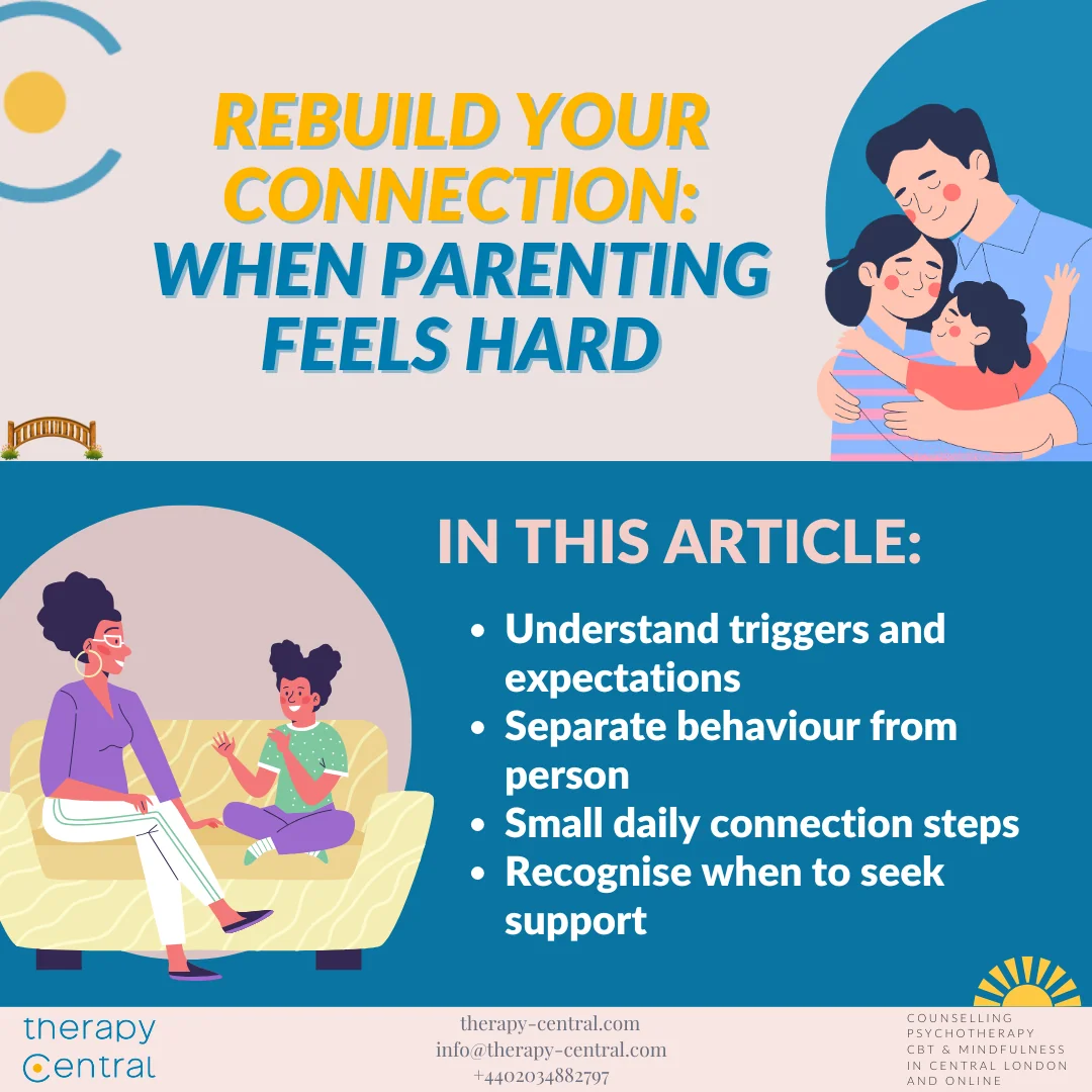Parent and child reconnection support illustration