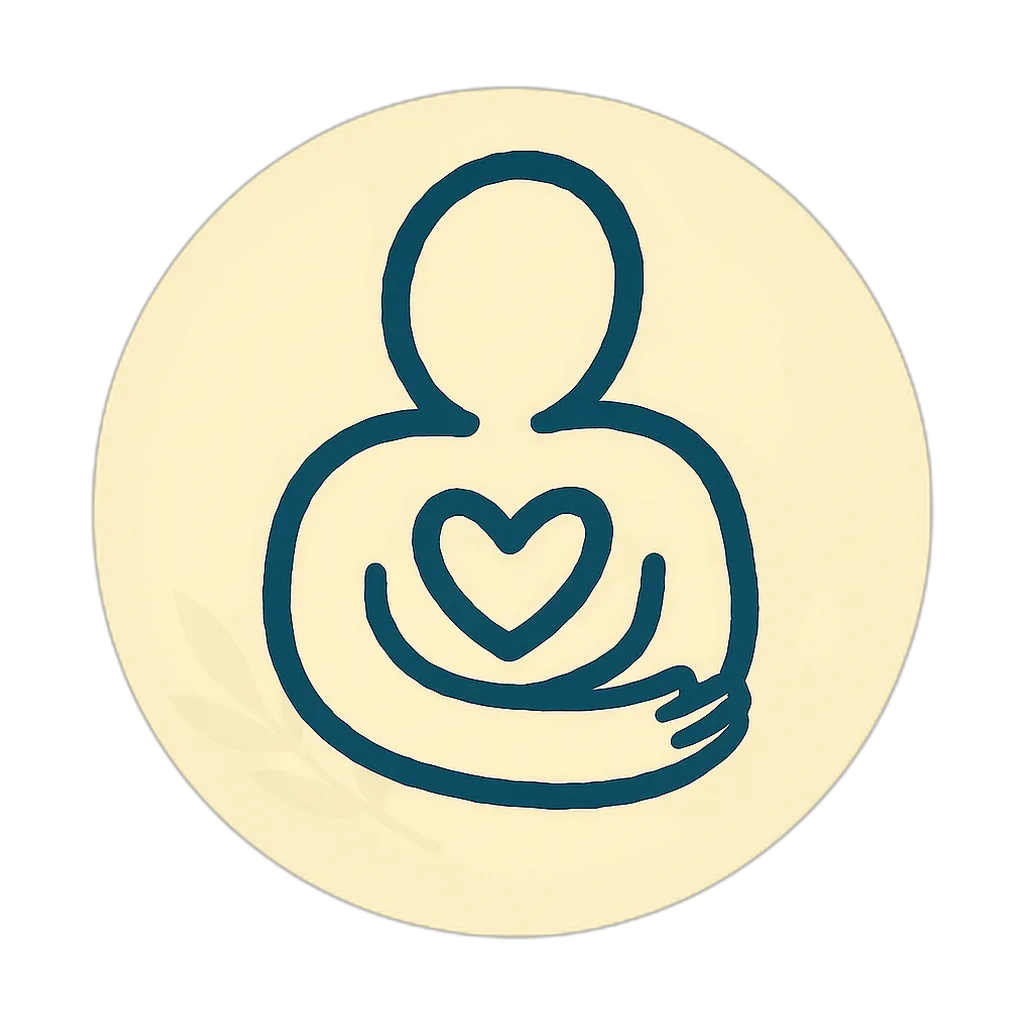 CFT therapy icon showing hands cradling a heart