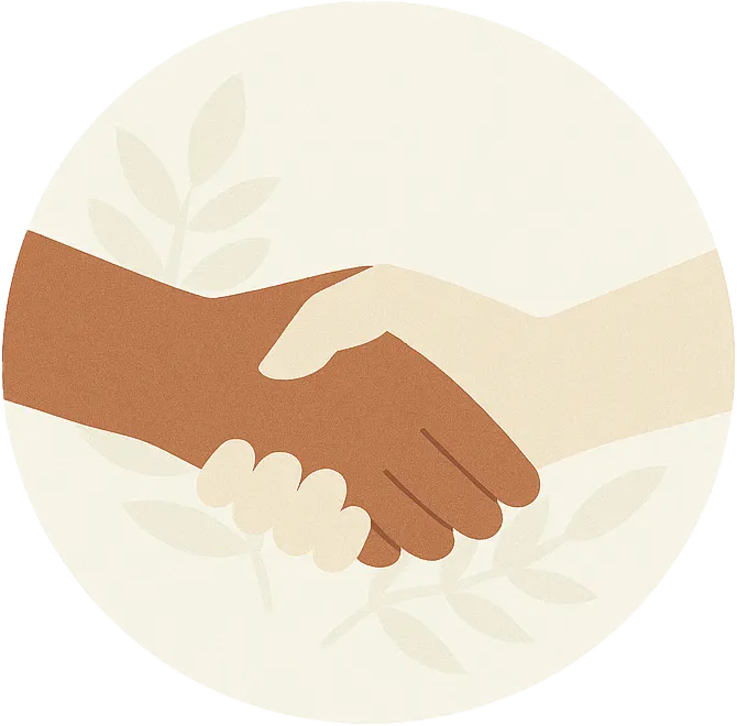 Handshake icon representing Aviva insurance partnership