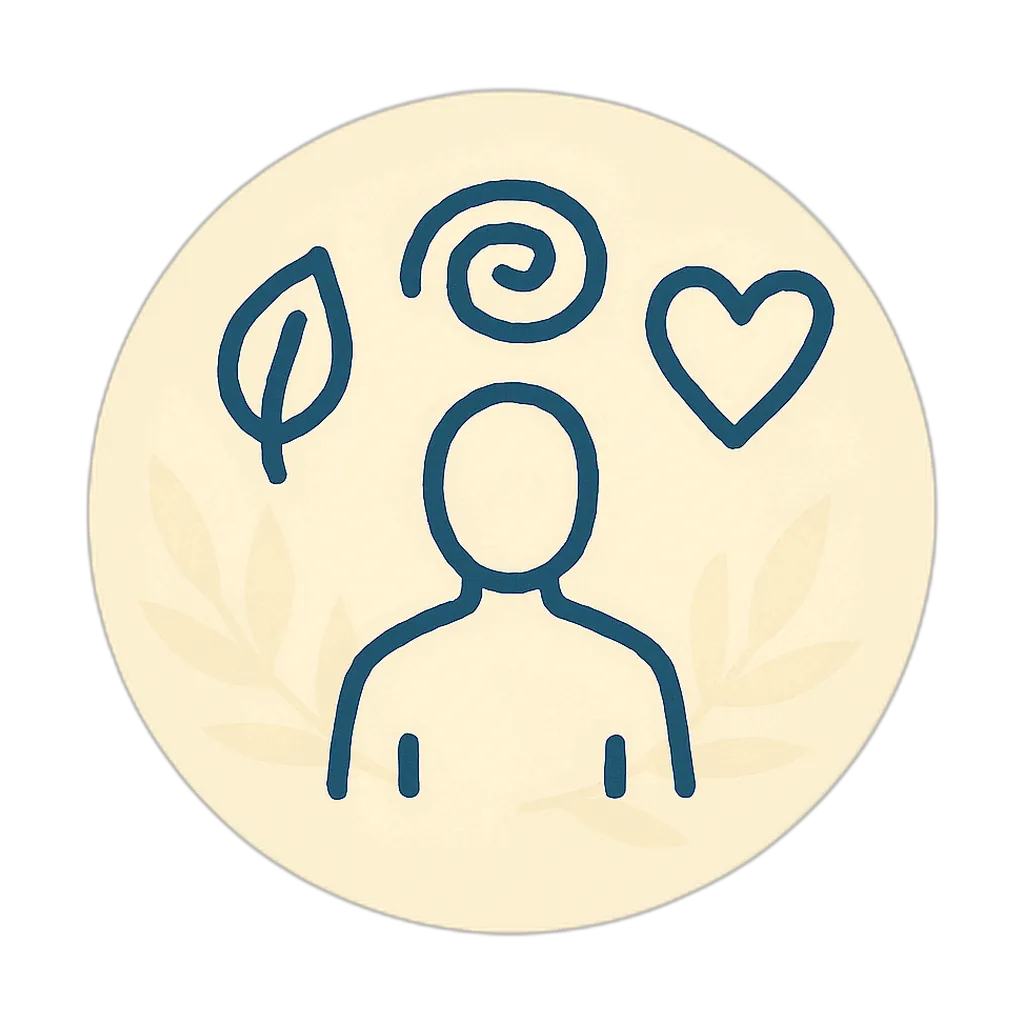 Integrative therapy icon showing connected therapeutic elements