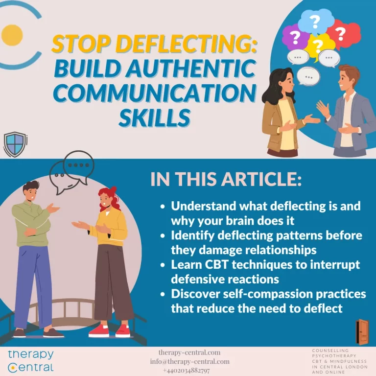 Deflecting: What It Means, Why We Do It, and How to Stop - Therapy Central