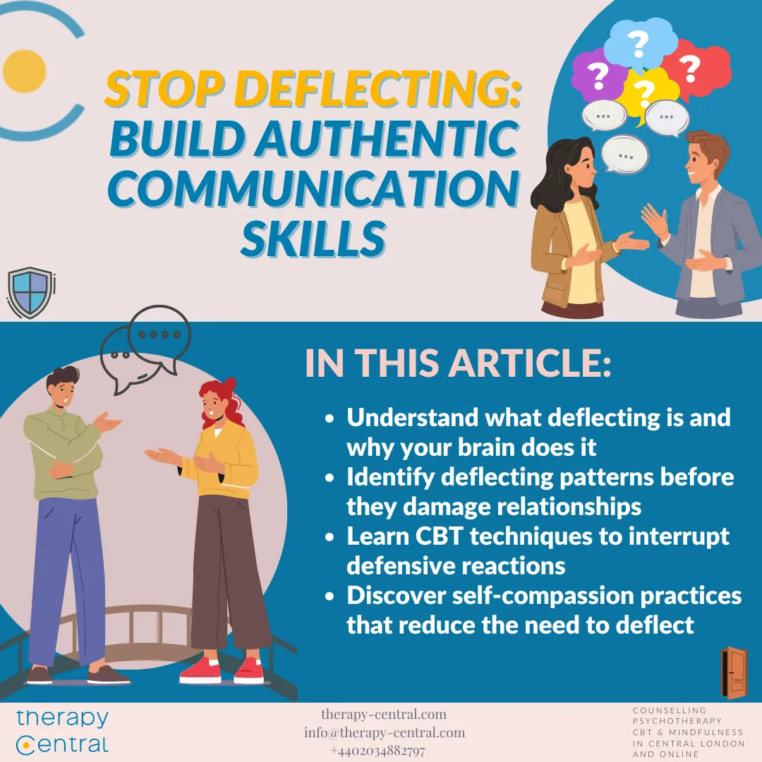 Deflecting: What It Means, Why We Do It, and How to Stop - Therapy Central