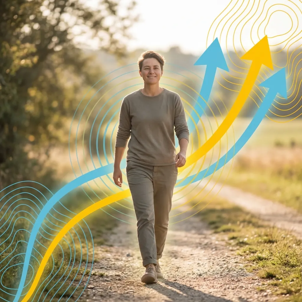 How To Not Care What People Think Psychology Guide Image 07 Illustration showing progressive journey toward self-acceptance and reduced social anxiety