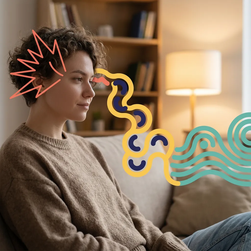 Physical Symptoms Stress Signs Ignore Image 08 Illustrated pathway showing journey from recognising stress symptoms to professional therapy support and symptom management