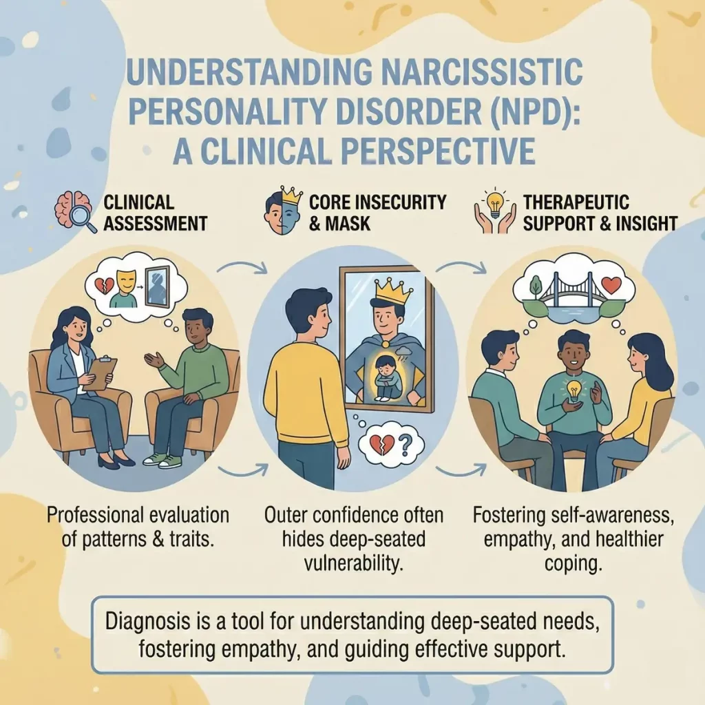What Is Narcissist Signs Types Protecting Yourself Image 04 Educational illustration representing narcissistic personality disorder diagnosis and clinical understanding