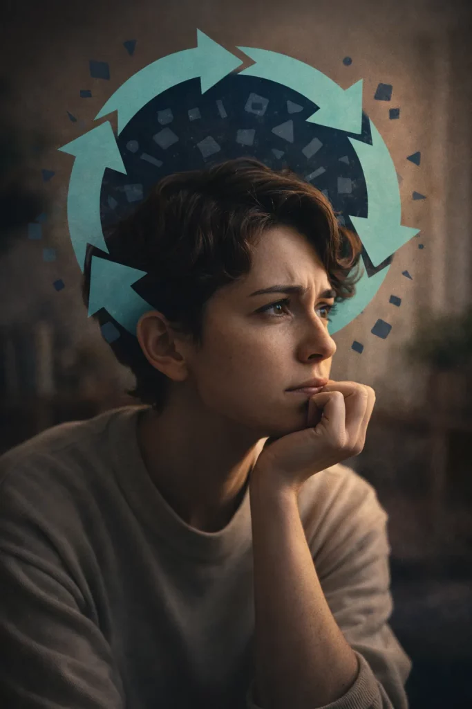 Self Pity Meaning Causes How To Overcome Image 02 Diagram of self-pity cycle showing how helpless thinking reinforces inaction