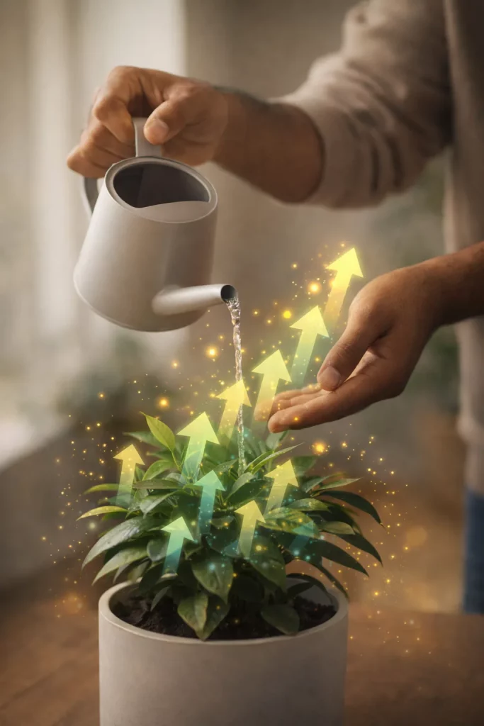 Positive Reinforcement Definition Examples Image 06 Metaphorical illustration of plant growth representing gradual behaviour change through positive reinforcement