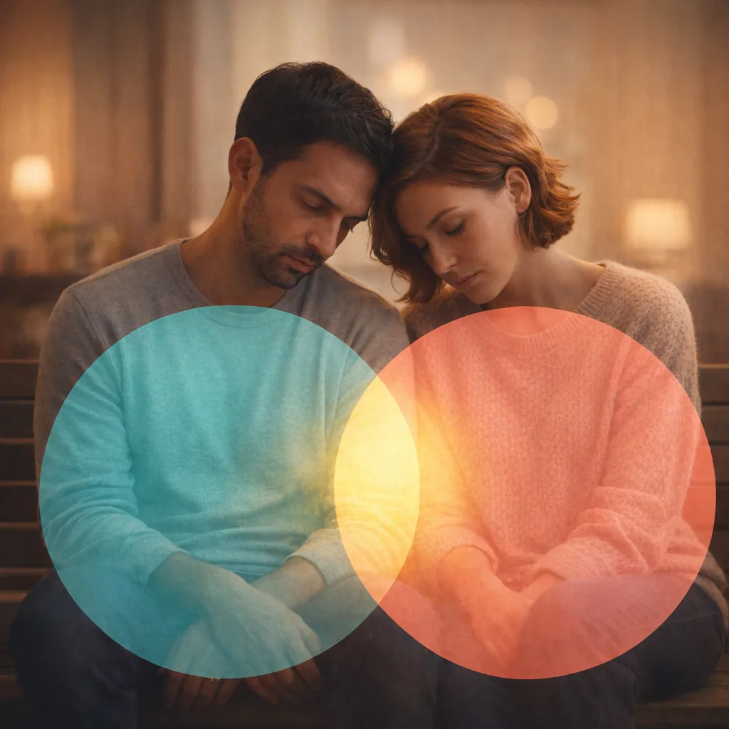 Why Is My Wife Always Angry Understanding Chronic Anger Marriage Image 06 Venn diagram showing overlapping experiences of both partners dealing with chronic anger in marriage