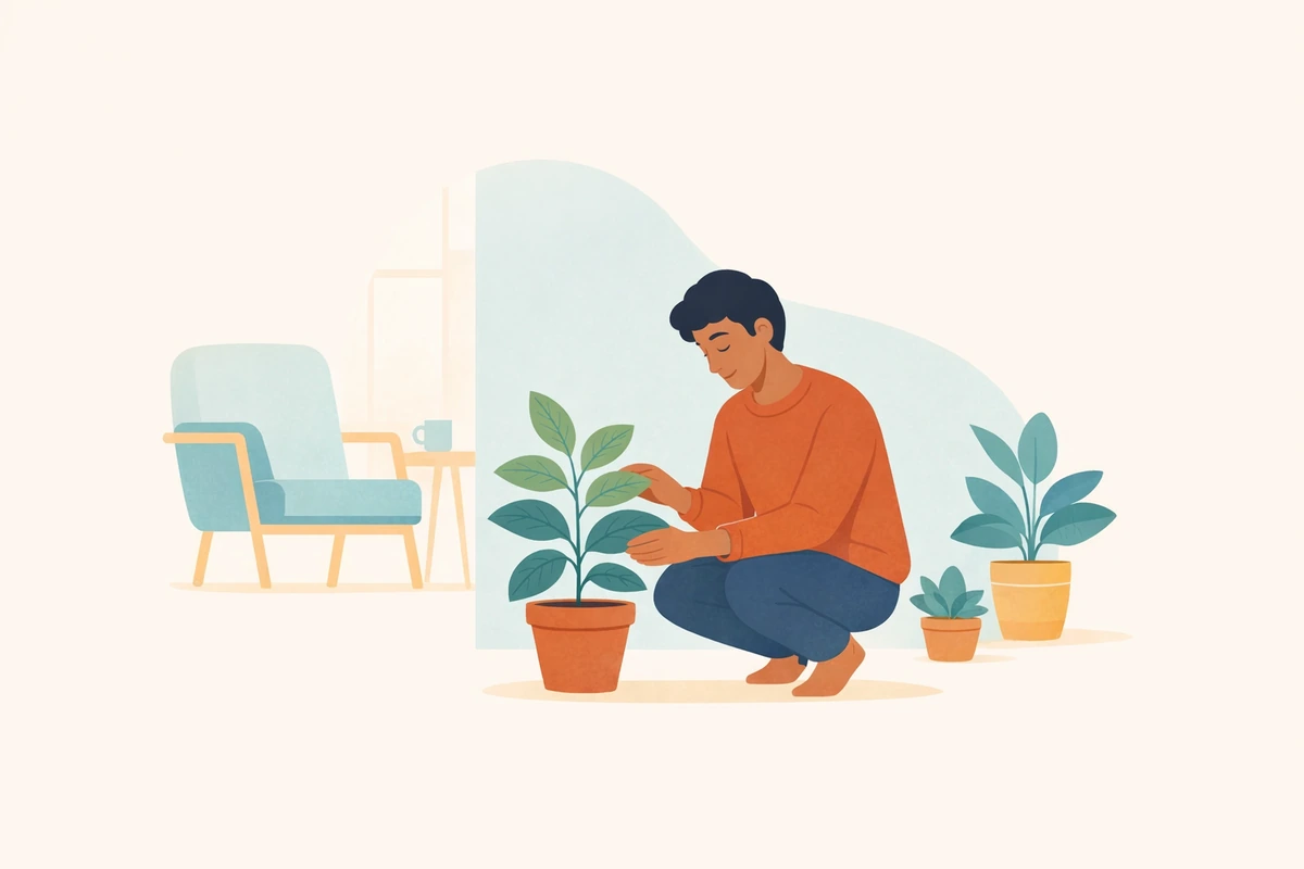 Benefits of MBCT therapy Person mindfully tending plants as part of everyday life