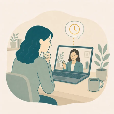 A free online consultation between a client and Psychology Associate